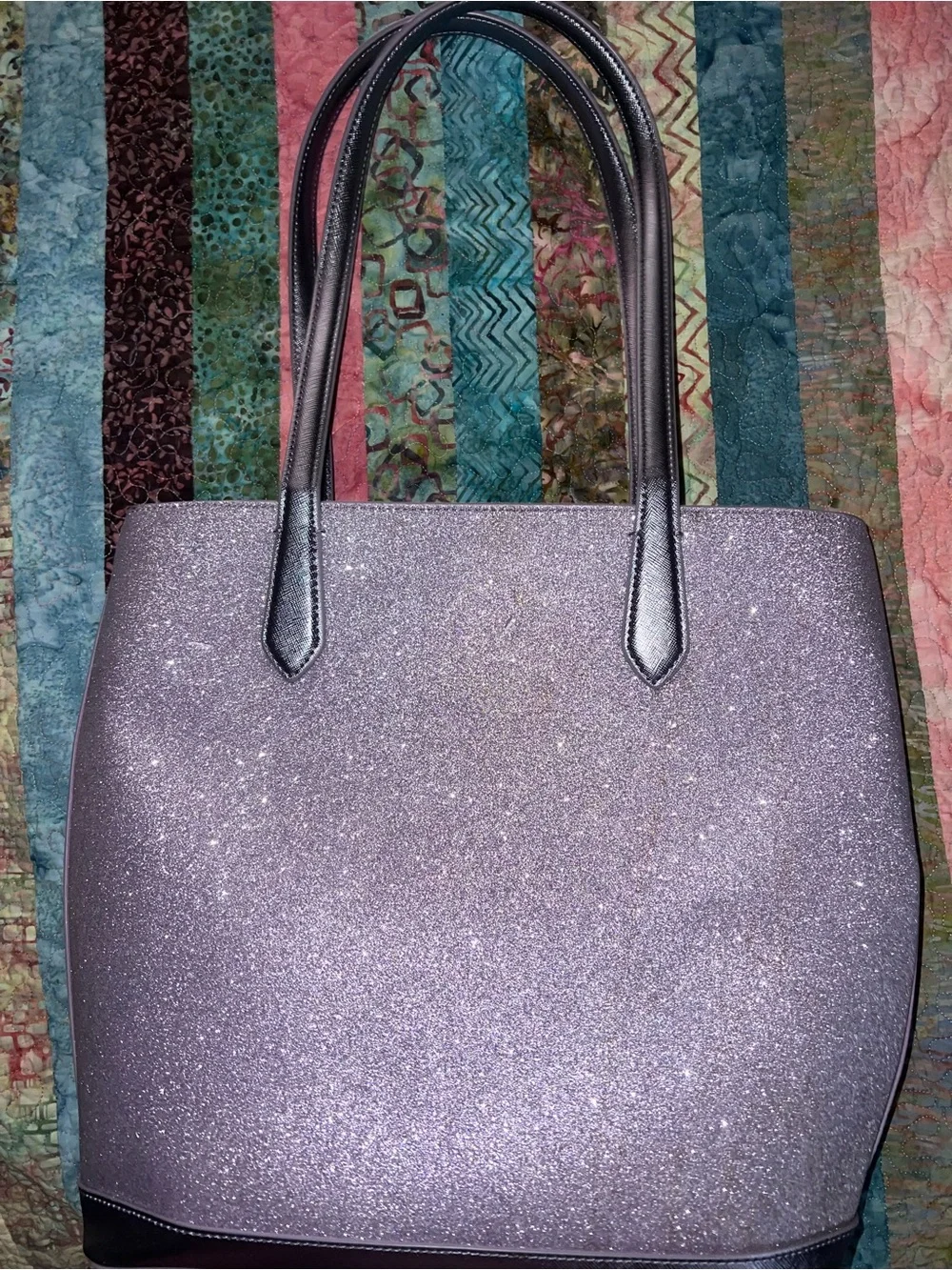 Kate Spade Tinsel Tote Bag - lilac frost color